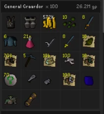 100 General Graardor kills, pet included — completed order proof